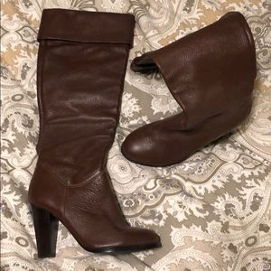 Brown leather boots 7.5 NWOT